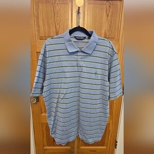 Polo Ralph Lauren Golf Striped Polo w/Green Horse Size Large